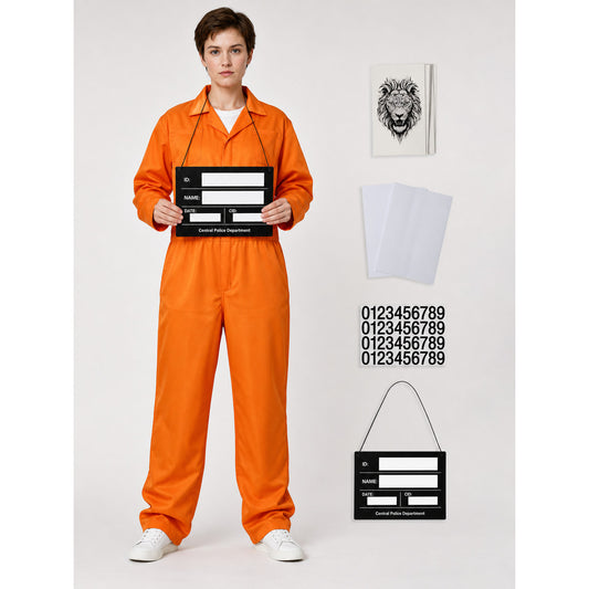 Orange Jumpsuit with Accessories