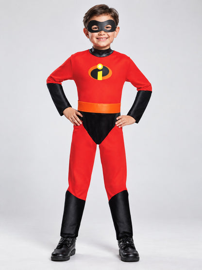 Kids' Superhero Costume, Red, with Mask