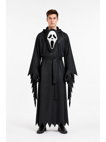 Hooded Ghost Costume with Mask for Halloween main product view