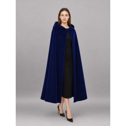 Dark Navy Hooded Costume Cloak