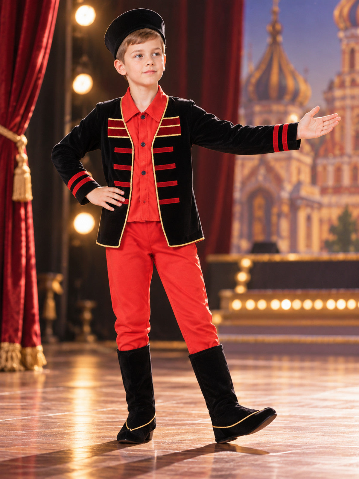 Children's Carnival Costume in Russian Stage Style main product view