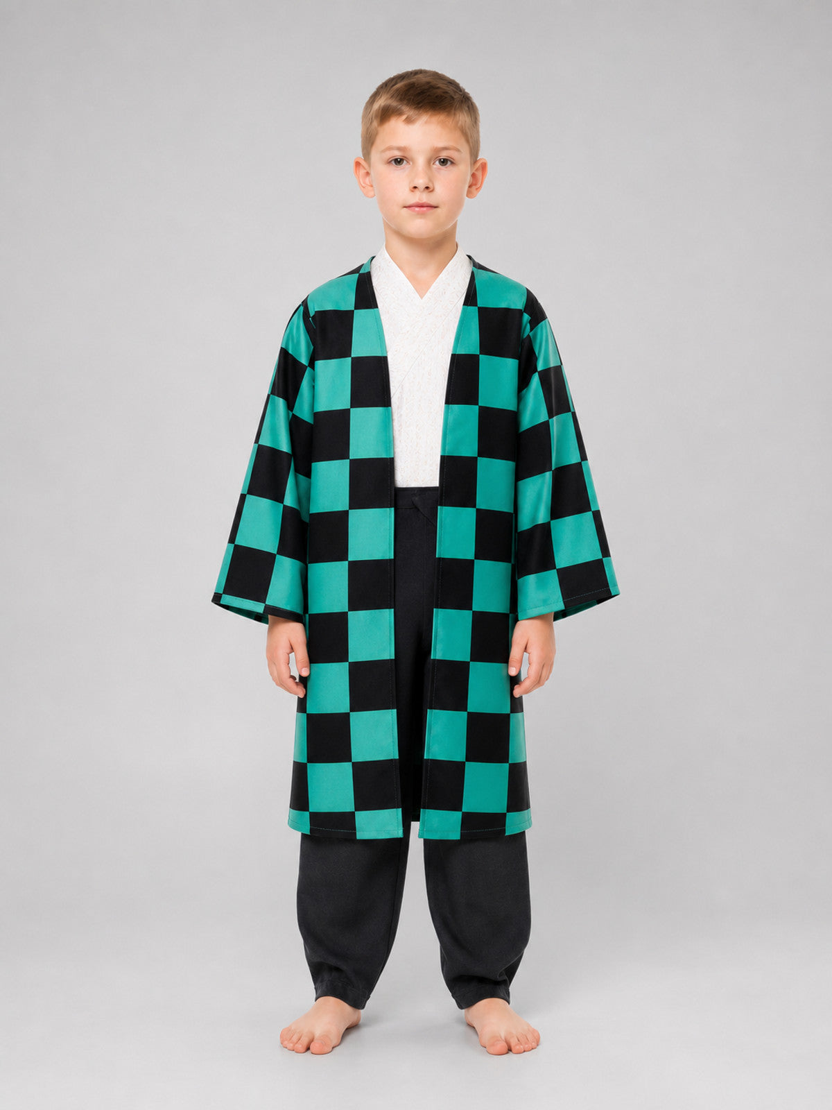 Anime Plaid Long-Sleeve Jacket