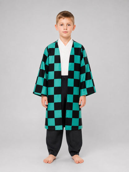Anime Plaid Long-Sleeve Jacket