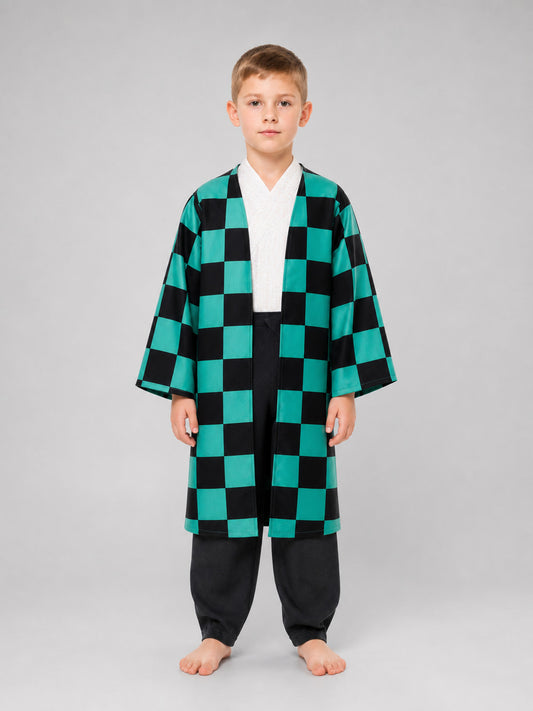 Anime Plaid Long-Sleeve Jacket