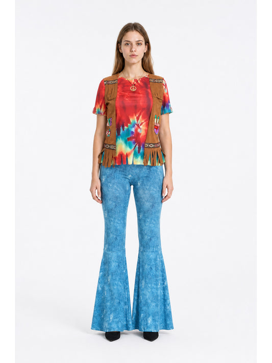 Retro Stage Costume with Fringe and Flared Pants main product view
