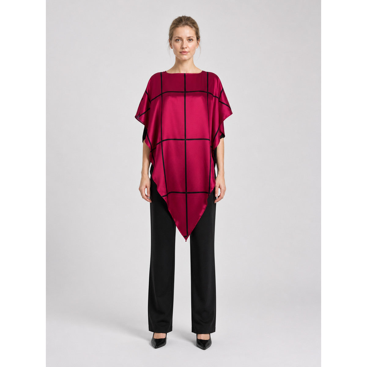 Beetlejuice Cosplay Costume with Cape and Pants on-model view