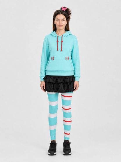 Vanellope von Schweetz Cosplay Costume, Hoodie and Skirt Shorts on-model view
