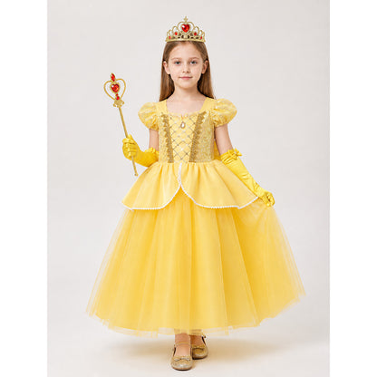 Yellow Princess Costume for Halloween main product view