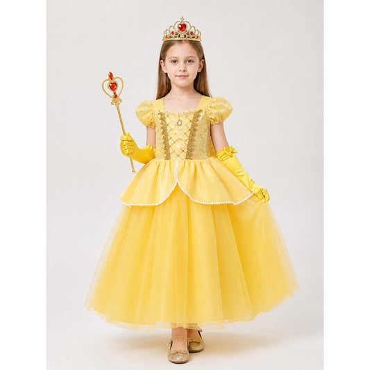 Yellow Princess Costume for Halloween main product view