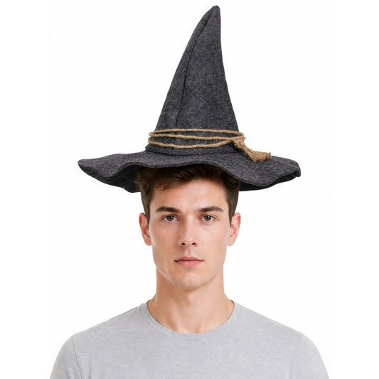 Witch Carnival Hat with Rope Decoration