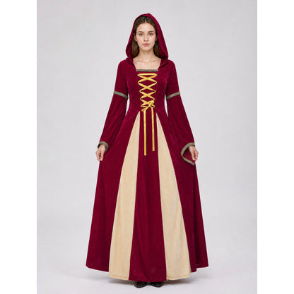 Vintage Court Dress with Hood and Lacing