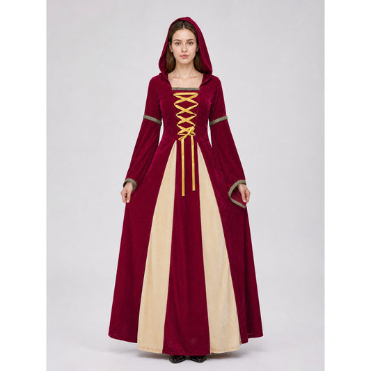 Vintage Court Dress with Hood and Lacing