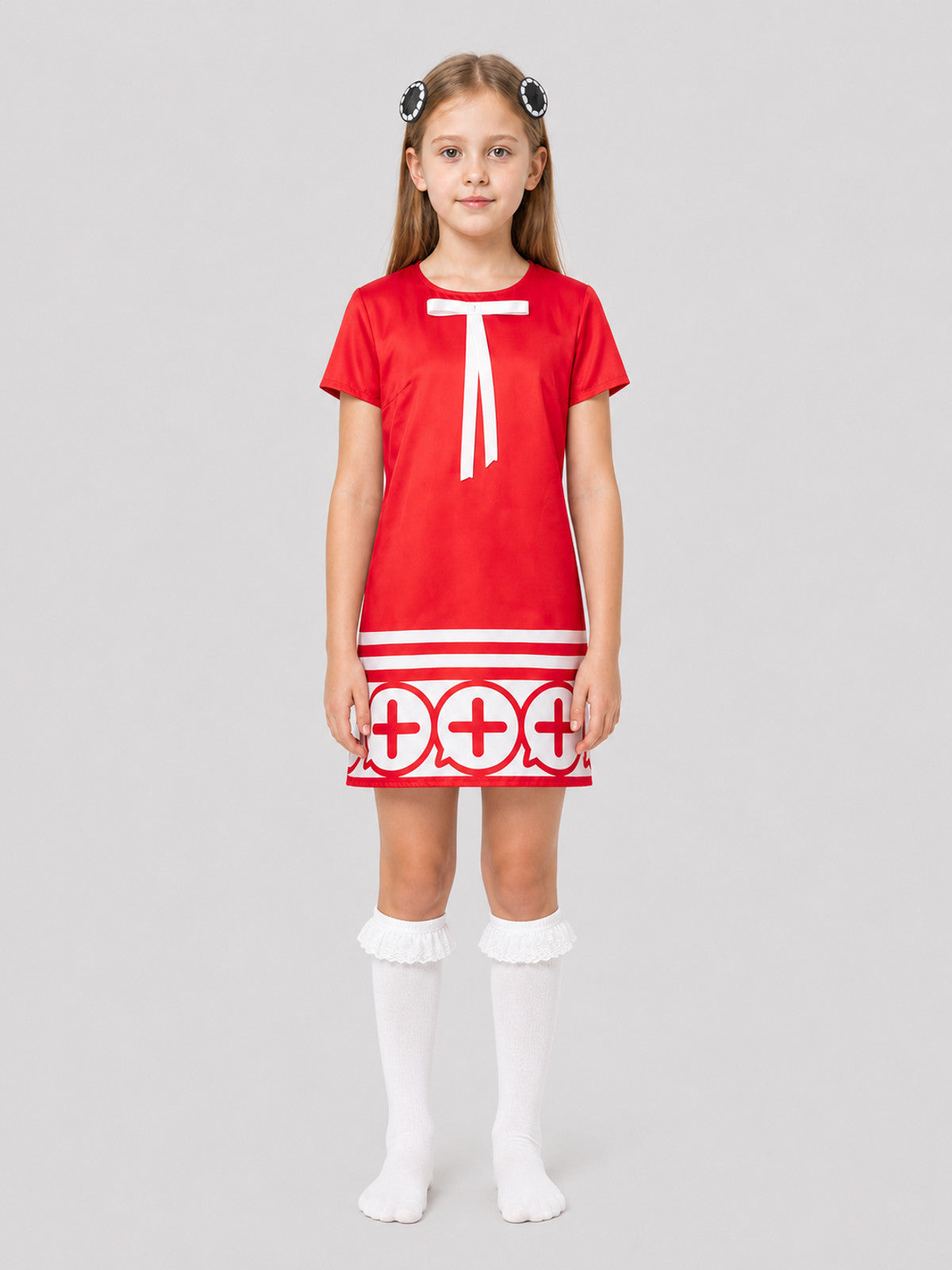 Spy x Family Cosplay Costume: Red A-Line Dress on-model view