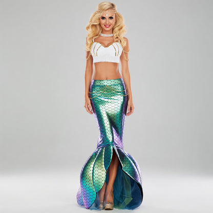 Mermaid Skirt for Cosplay with a Shimmering Pattern