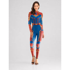 Superhero Costume Bodysuit with Print, Long Sleeve