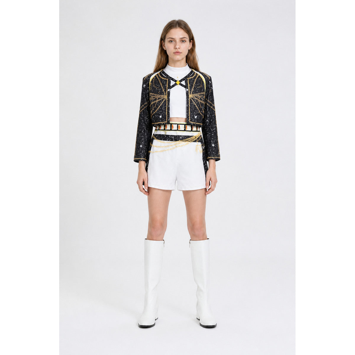Cosplay Costume with Jacket, Vest, and Shorts main product view
