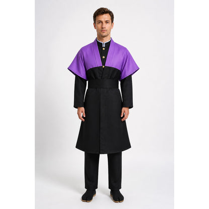Shinobu Costume: Purple Jacket, Black Shirt, Pants, and Belt main product view