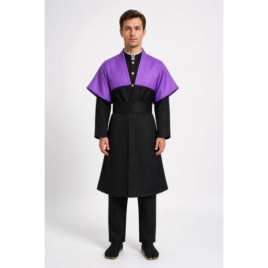 Shinobu Costume: Purple Jacket, Black Shirt, Pants, and Belt main product view