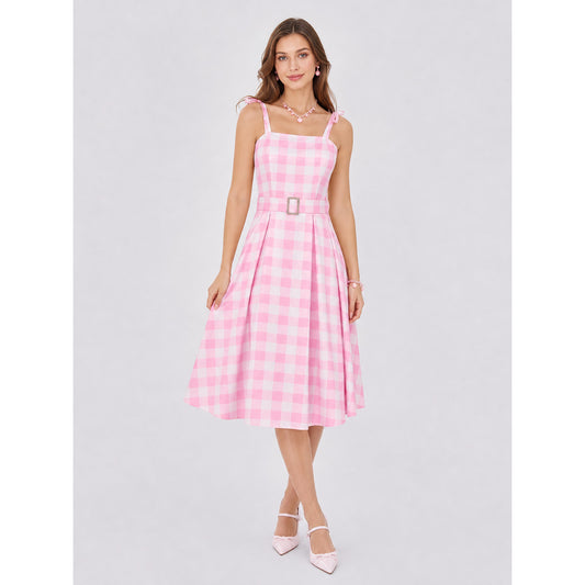 Barbie-Style Plaid Costume Dress