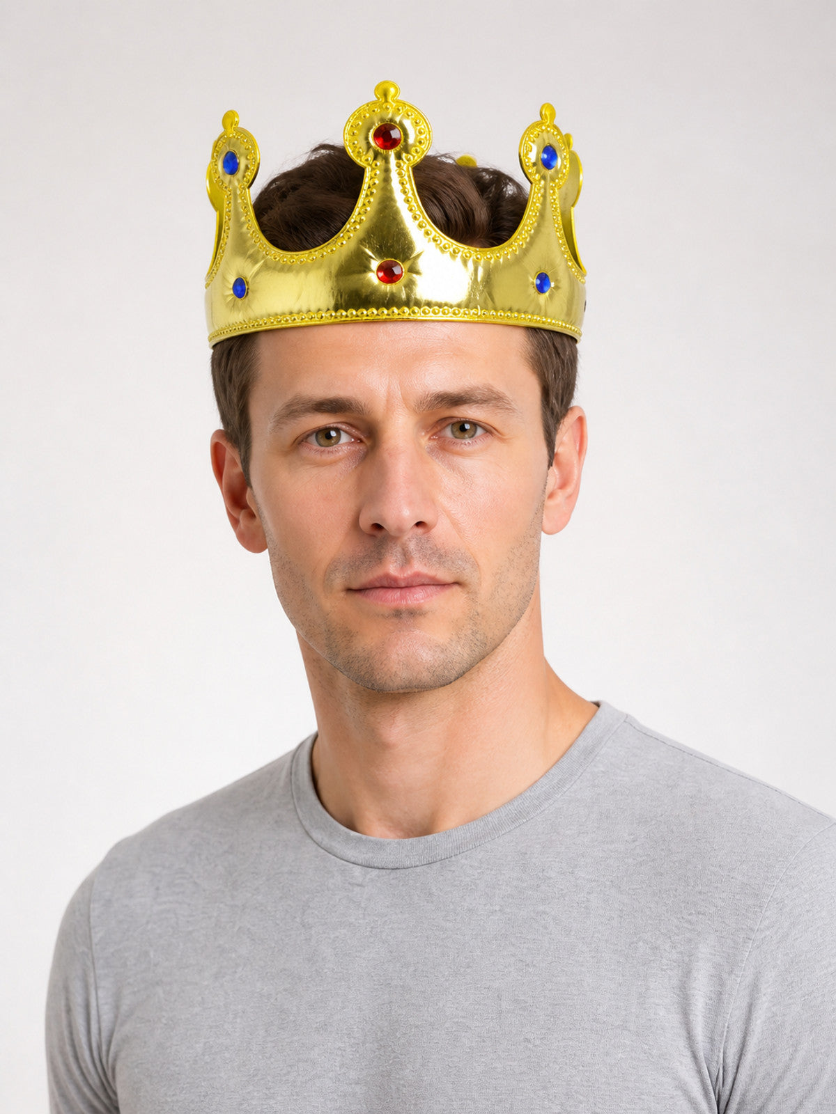 Carnival Headpiece, Gold Crown with Stones main product view
