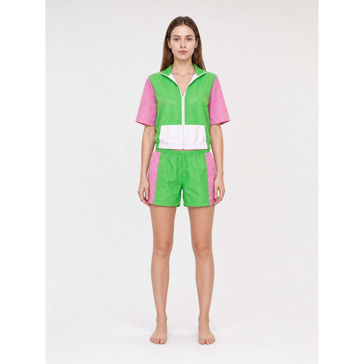 Sports Set: Zip-Up Jacket and Shorts