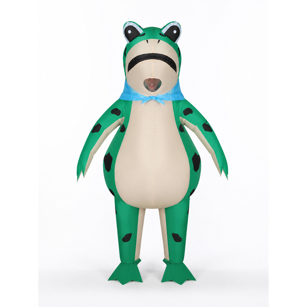 Adult Inflatable Frog Costume with Fan front view