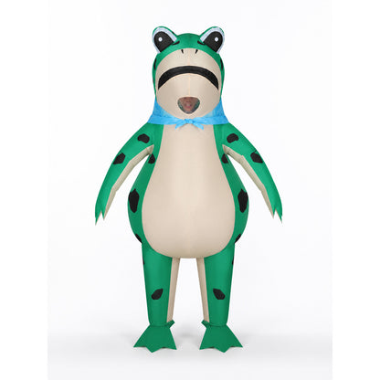 Adult Inflatable Frog Costume with Fan front view