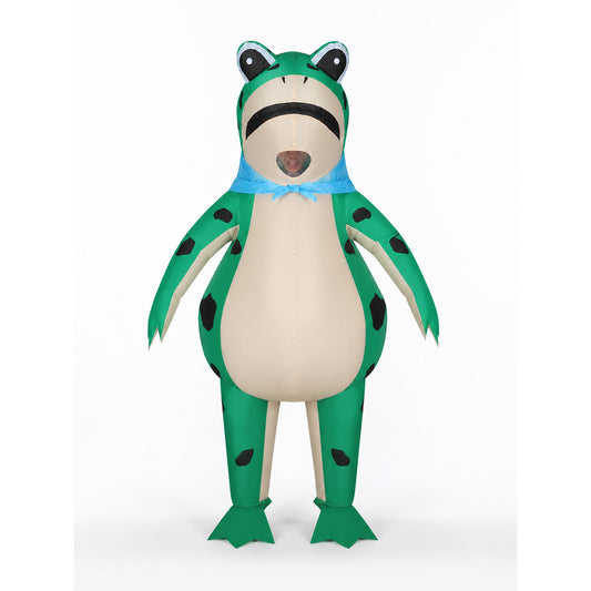 Adult Inflatable Frog Costume with Fan front view