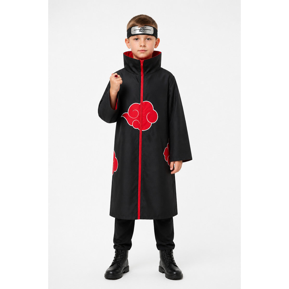 Akatsuki Costume with Red Clouds for Cosplay main product view