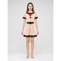 Christmas Reindeer Costume: Dress, Headband, Belt, and Gloves