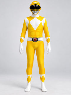 Yellow Superhero Costume for Kids and Adults