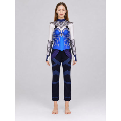 Kitana Mortal Kombat Cosplay Costume, Blue-Purple