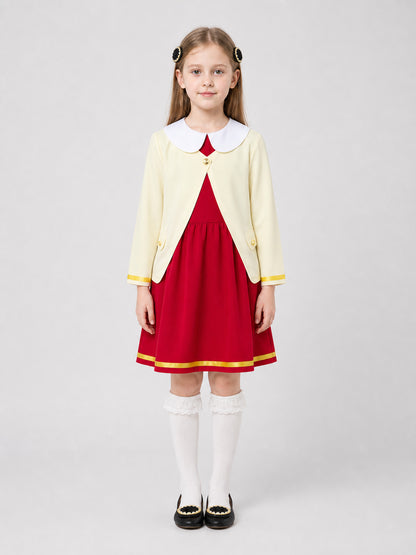Anya Cosplay Costume from the Spy x Family Anime, Set on-model view
