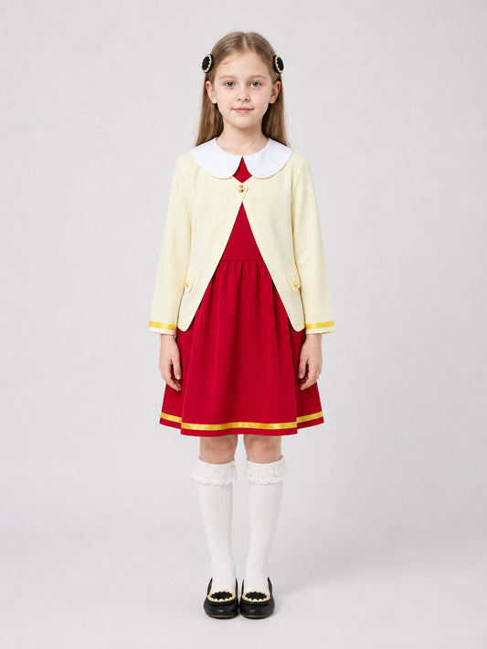 Anya Cosplay Costume from the Spy x Family Anime, Set on-model view