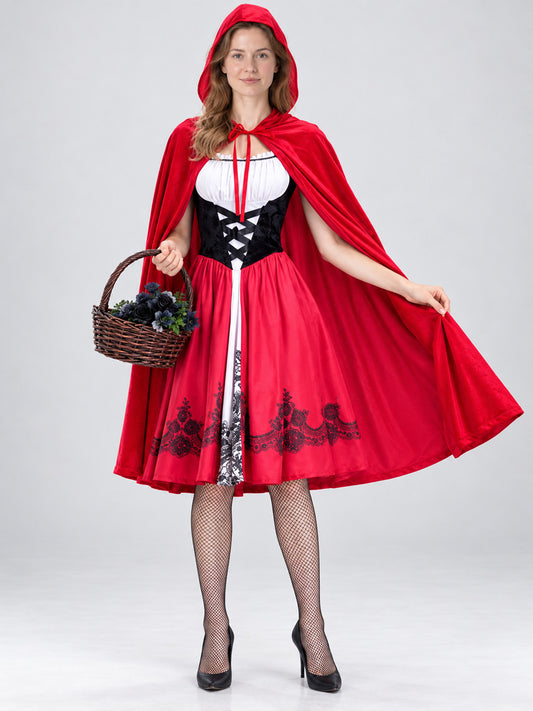 Vampire Costume: Hooded Cape and Dress