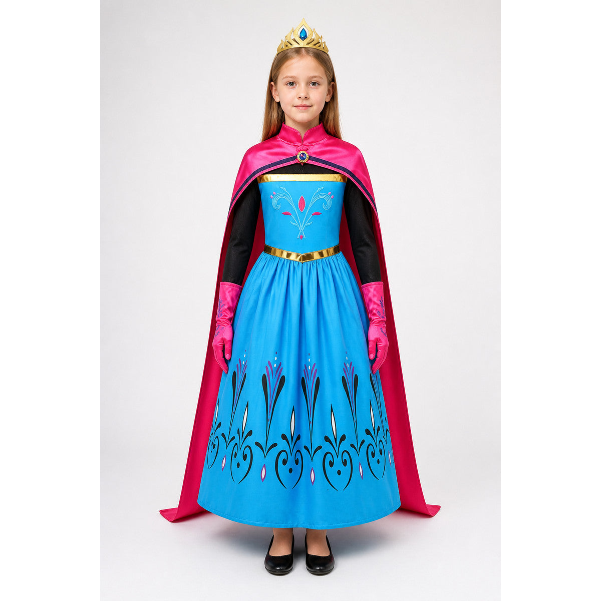 Princess Costume with Cape and Crown main product view