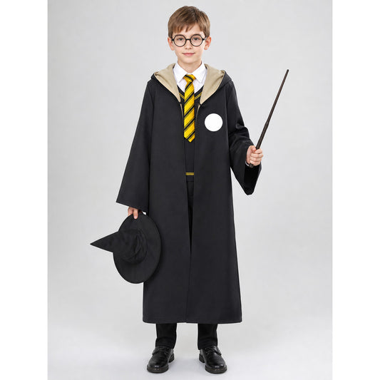 Halloween Wizard Costume with Robe and Hat