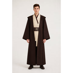 Obi-Wan Jedi Costume with Cloak and Belt for Carnival