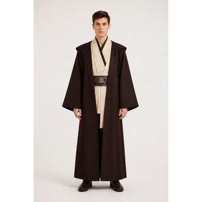 Obi-Wan Jedi Costume with Cloak and Belt for Carnival main product view