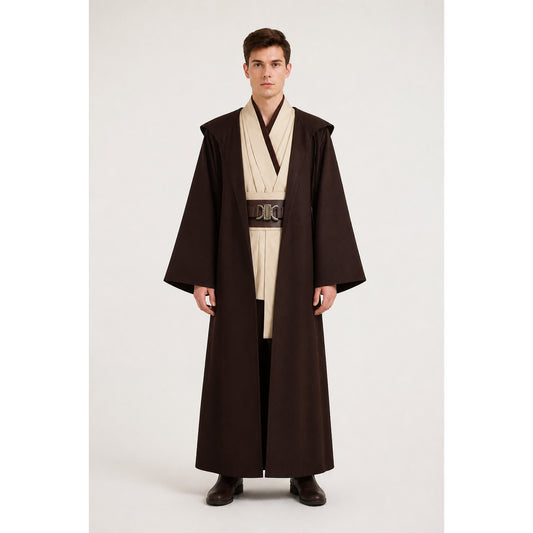 Obi-Wan Jedi Costume with Cloak and Belt for Carnival main product view