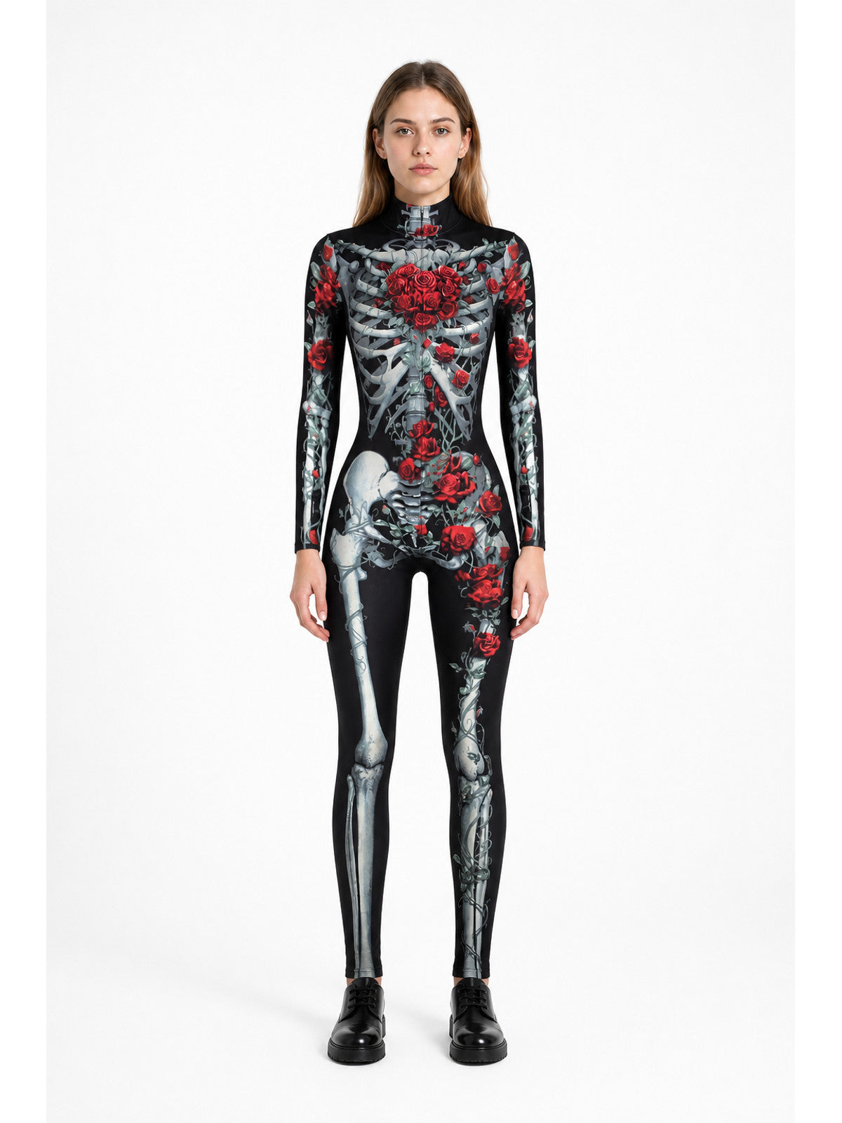 Skeleton Rose Bodysuit Costume for Cosplay main product view