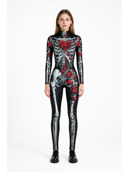 Skeleton Rose Bodysuit Costume for Cosplay main product view