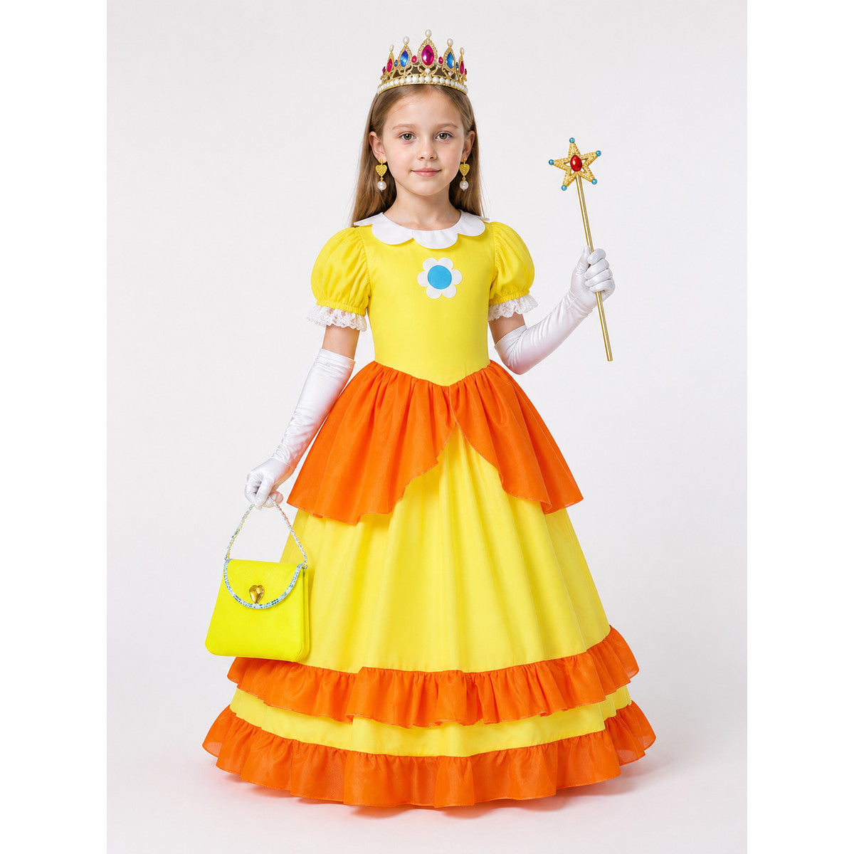 Yellow and Orange Carnival Costume for Halloween and Cosplay