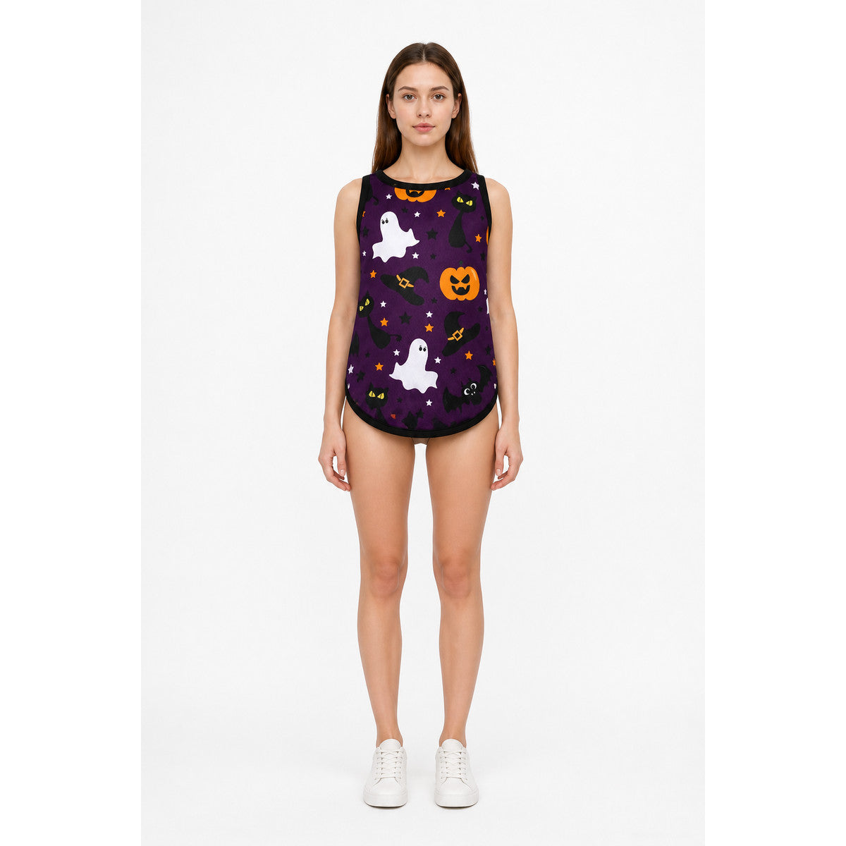 Purple Pet Vest with Halloween Print main product view