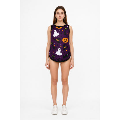 Purple Pet Vest with Halloween Print main product view