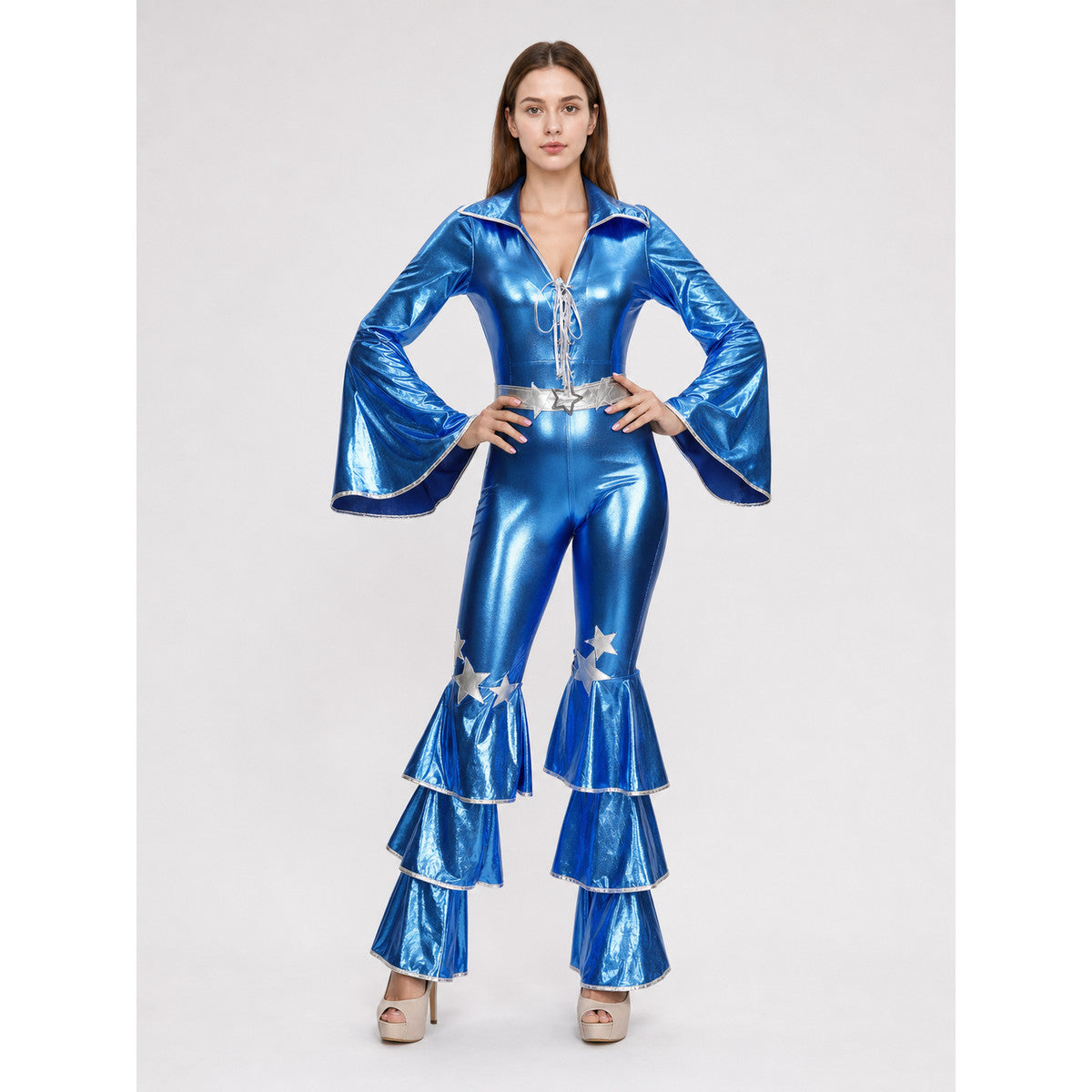 Halloween Jumpsuit with Flared Pants on-model view