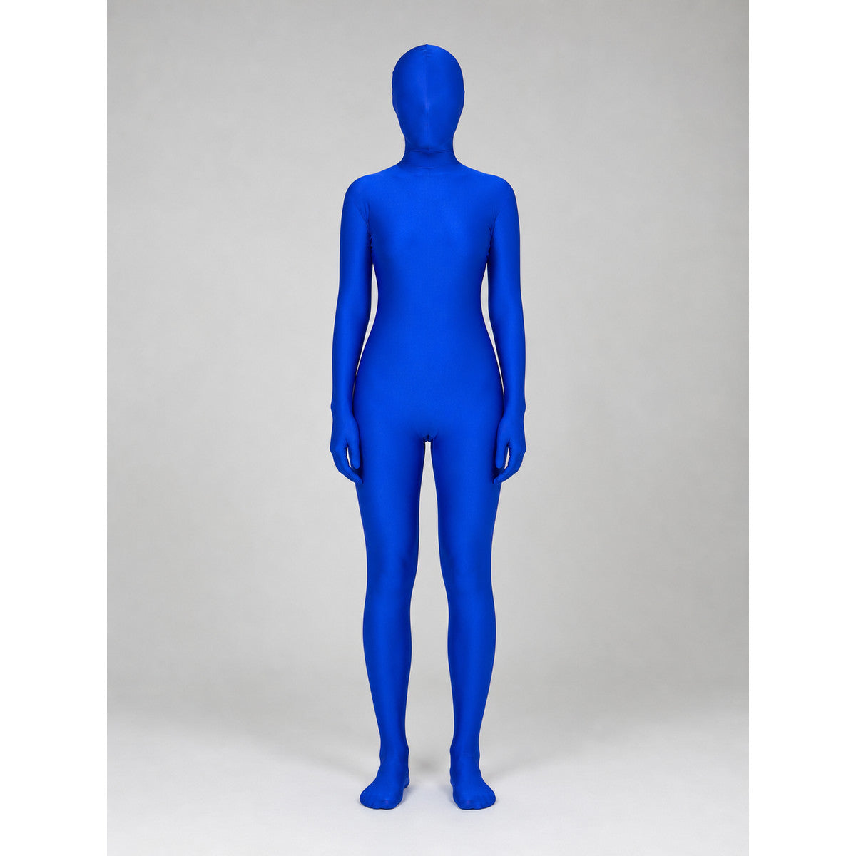 Blue invisibility suit for cosplay and stage