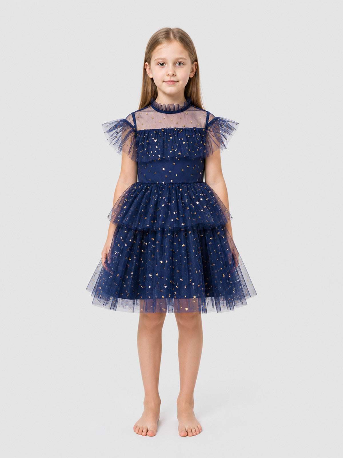 Children’s sequined princess dress with a full skirt