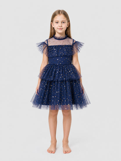 Children’s sequined princess dress with a full skirt