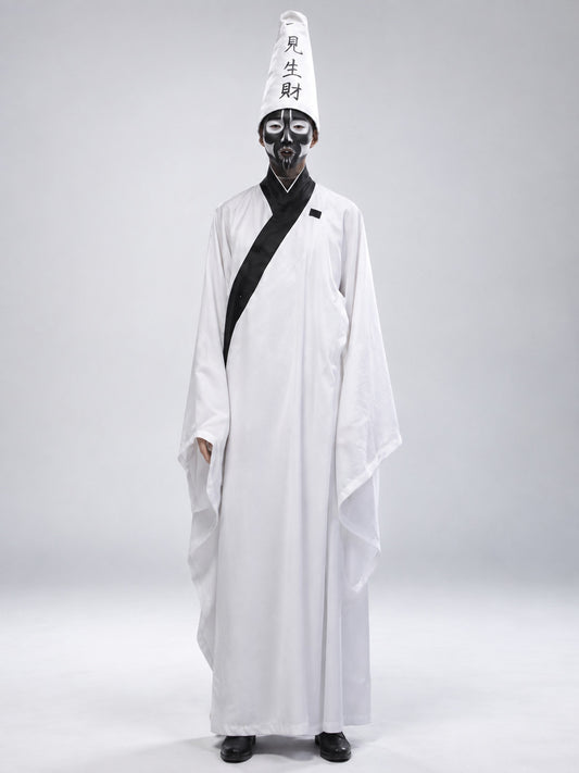 Adult Halloween Carnival Costume with Cone Hat